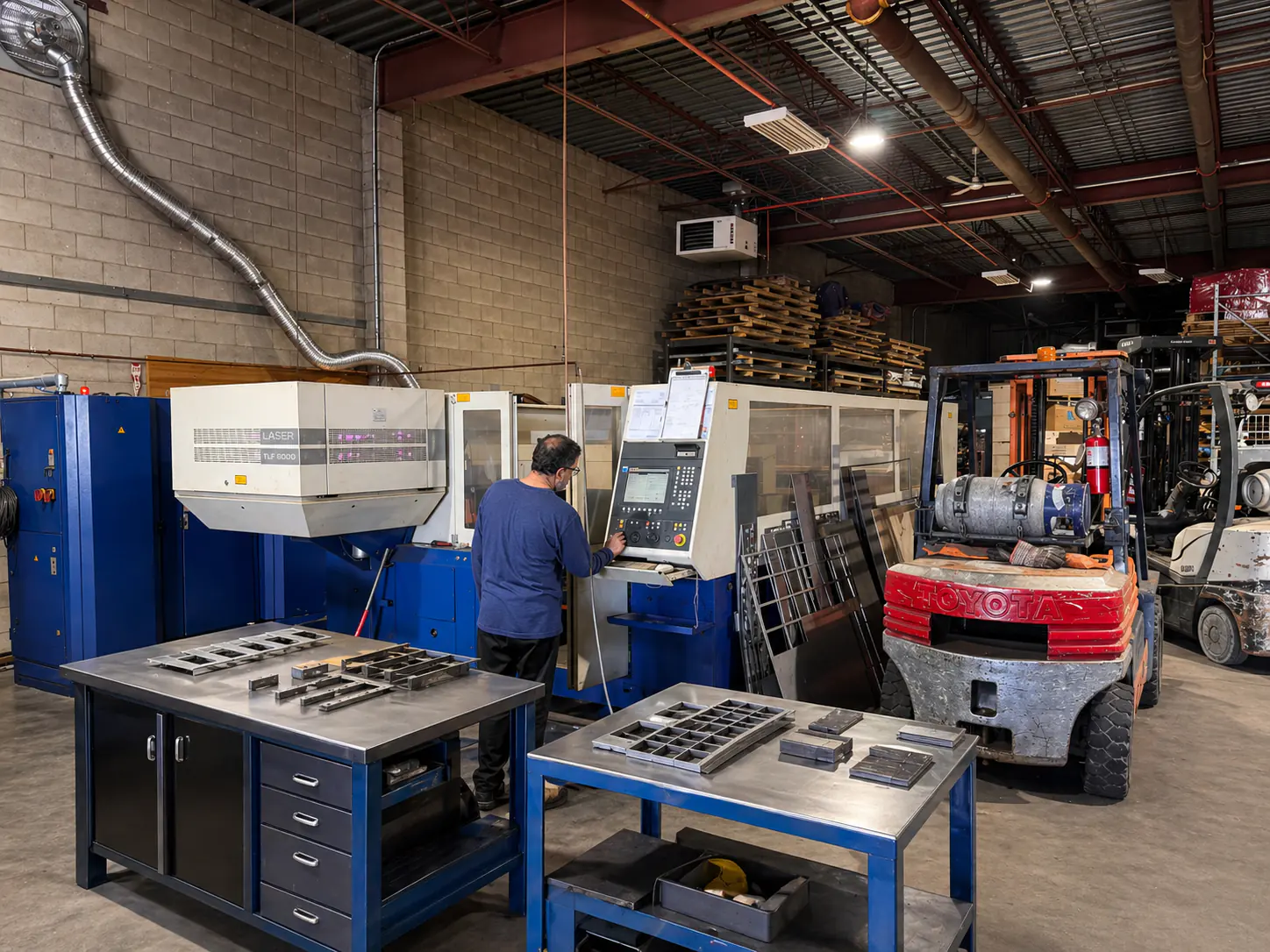 SMS Laser Cutting in operation