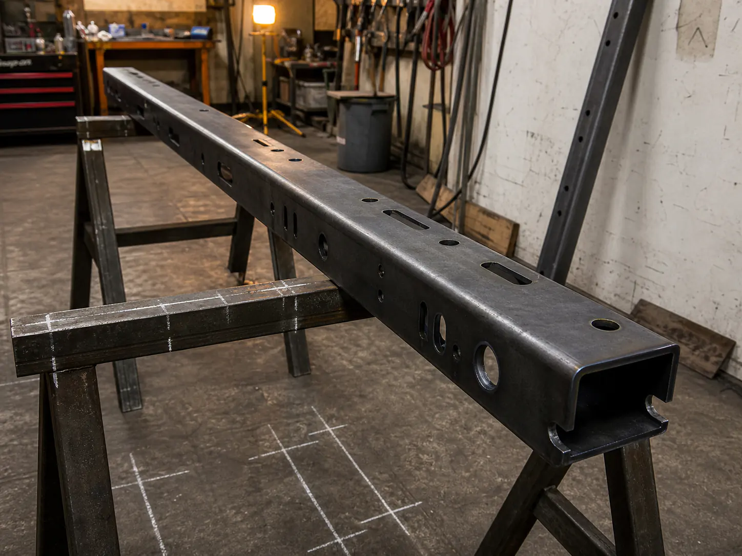 Conveyor Frames — Tube-frame conveyors with bolt-up cross-members.