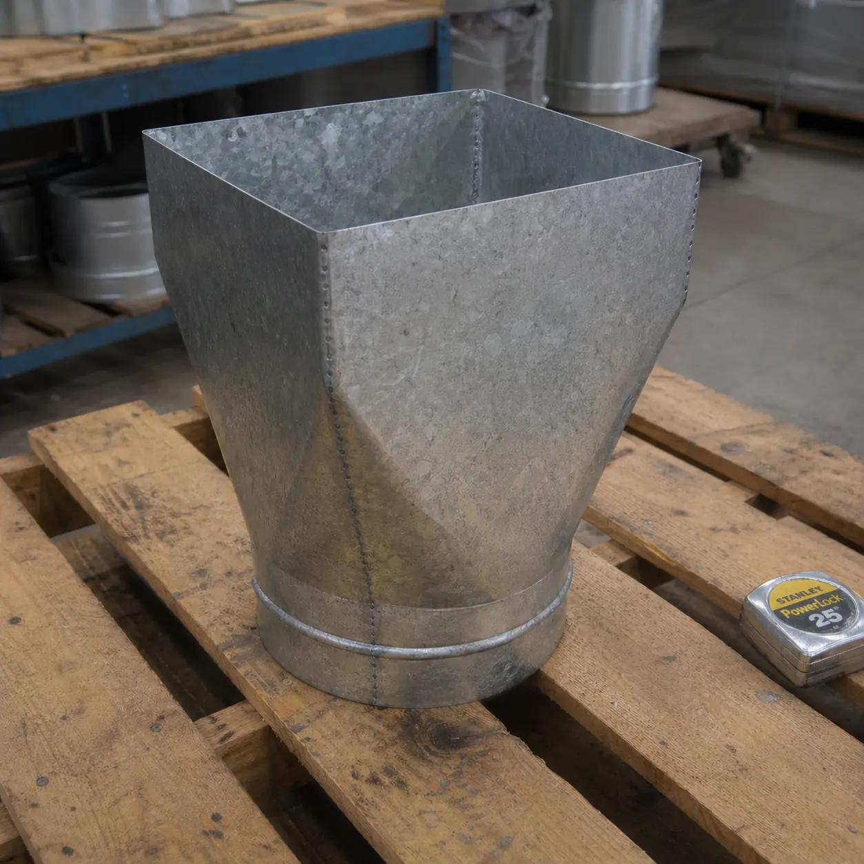 Welded HVAC Ductwork custom metal fabrication project