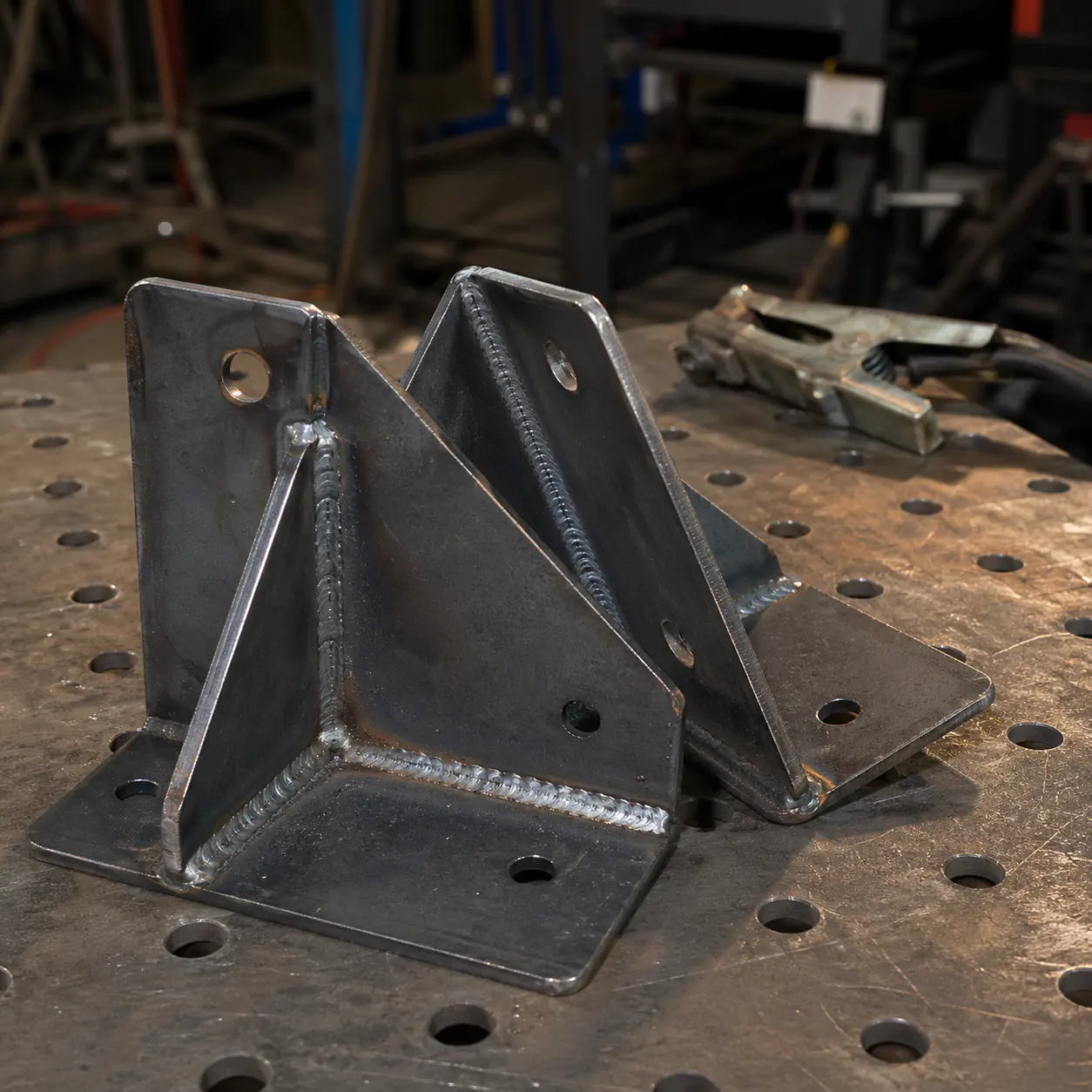 Welded Structural Support Brackets custom metal fabrication project
