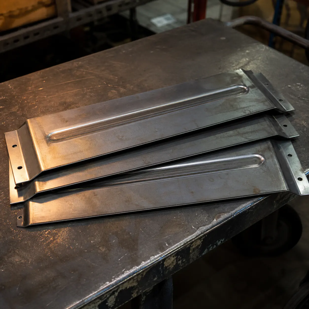 Embossed Stiffeners custom metal fabrication project