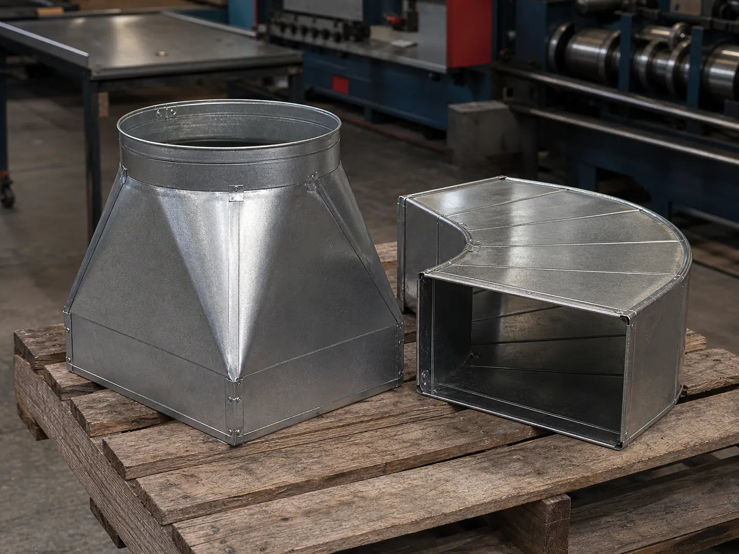Bent sheet-metal HVAC components for a Mississauga air-handling OEM