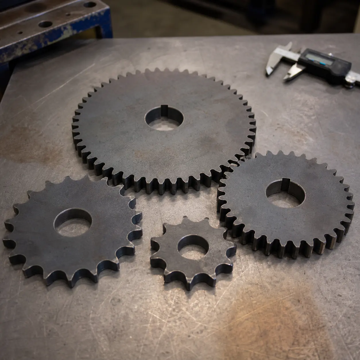 Gears Sprockets custom metal fabrication project